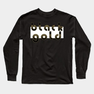 Black Gold White Long Sleeve T-Shirt